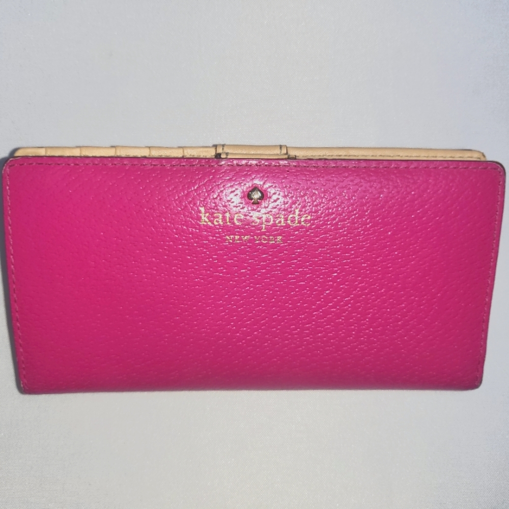 Fuscia Kate Spade wallet.